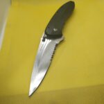 Portland Folding Knife combination of serrated and plain blade