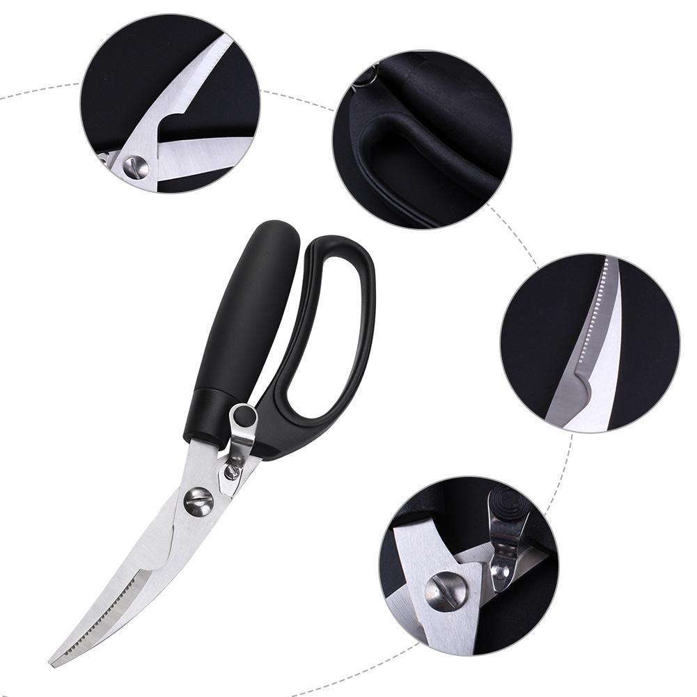 Heavy Duty Kitchen Shears with Unique Curve Blade, No Rust Cooking Knives  Multi-purpose Poultry Shears, Scissors for Turkey Chicken Meat Bone Nuts