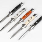 AKC ITALIAN STILETTO SWITCHBLADE 9" - BLACK COLOR HANDLE ONLY.