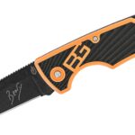 GERBER BEAR GRYLLS COMPACT SCOUT II FOLDING 2.6" PLAIN BLADE RUBBER GRIP OEM HANDLES
