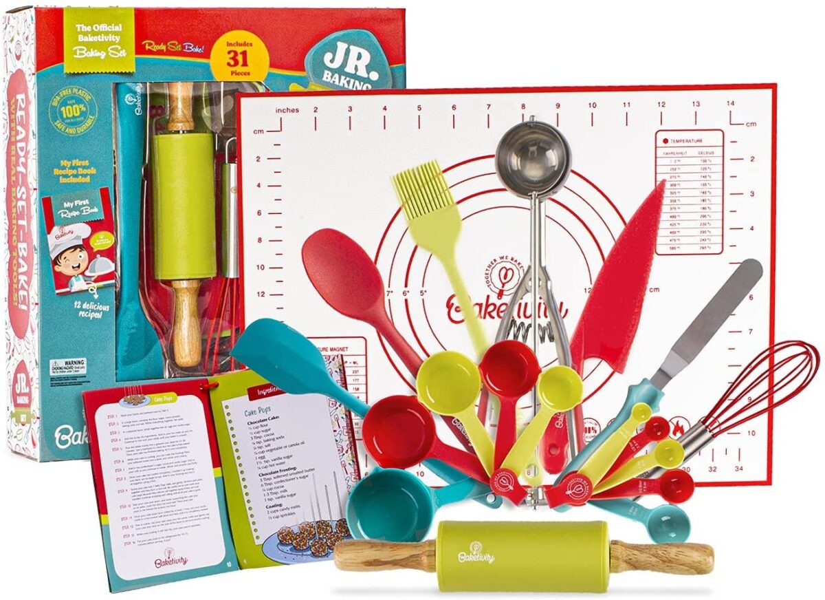Baketivity 21 Pieces Kids Cooking and Baking Set . Kids Cooking Set