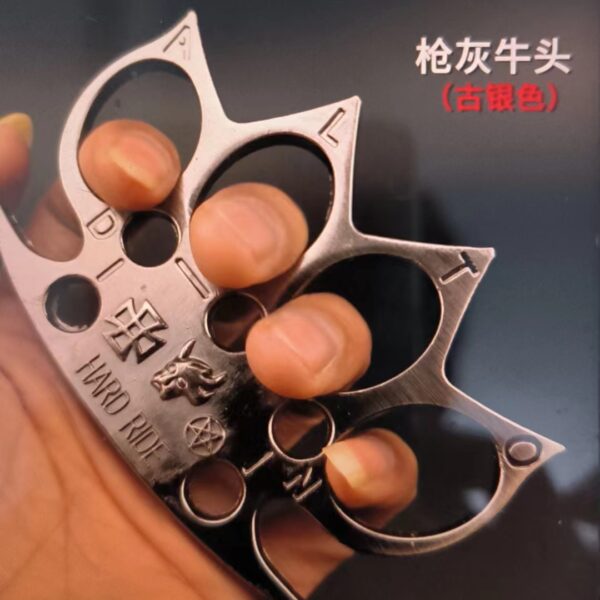 Black Heavy Duty Thick Knuckle Duster for Travellers Riders Self