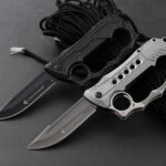 KNUCKLE + KNIFE - 2 IN 1 - BLACK COLOR - 1 PIECE