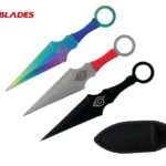 AERO BALDES NINJA KUNAI THROWING KNIVES - 3 PIECES IN A POUCH
